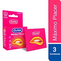 Preservativo Durex Máximo Placer - Caja 3 UN